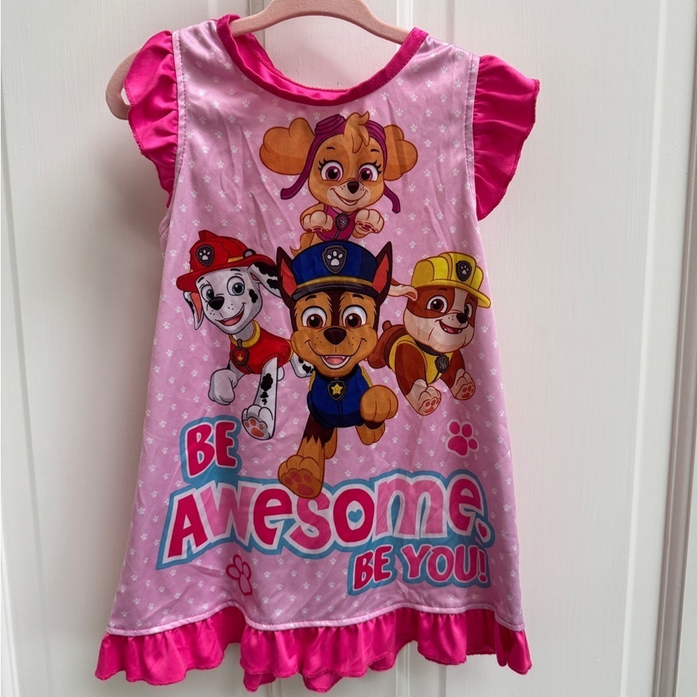 NWOT Paw Patrol 2T Girls Pink Toddler Be Awesome Short Sleeve Nightgown